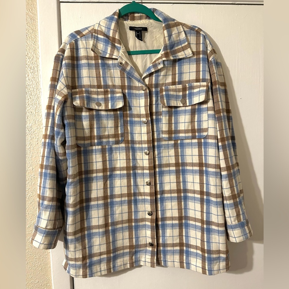 Forever 21 Oversized Plaid Shacket